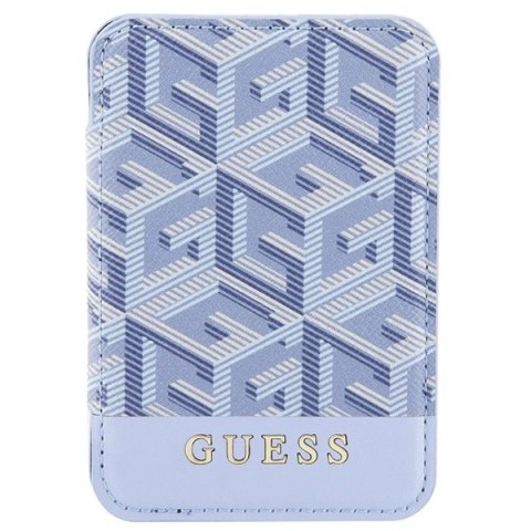 Portfel Guess GCube Stripe MagSafe - niebieski
