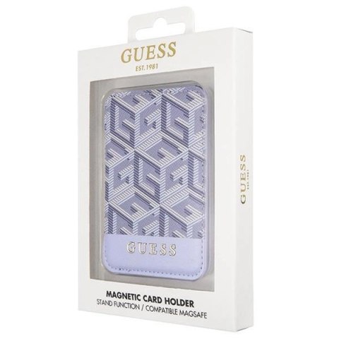 Portfel Guess GCube Stripe MagSafe - niebieski