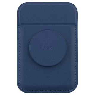 Portfel magnetyczny UNIQ Flixa MagSafe z podpórką - granatowy
