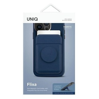 Portfel magnetyczny UNIQ Flixa MagSafe z podpórką - granatowy