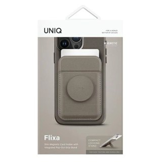 Portfel magnetyczny UNIQ Flixa MagSafe z podpórką - szary