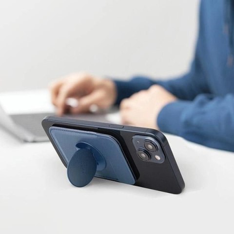 Portfel magnetyczny UNIQ Flixa MagSafe z podpórką - szary