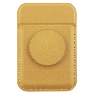 Portfel magnetyczny UNIQ Flixa MagSafe z podpórką - żółty
