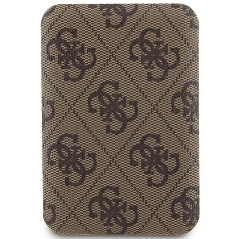 Powerbank indukcyjny Guess 4G Leather Metal Logo MagSafe 15W 5000mAh - brązowy Powerbank indukcyjny Guess 4G Leather Metal Logo MagSafe 15W 5000mAh - brązowy