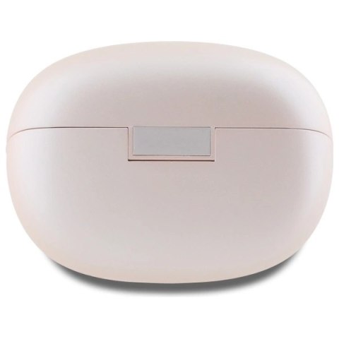 Słuchawki Bluetooth Guess Capsule Printed Logo TWS + stacja dokująca - różowe Słuchawki Bluetooth Guess Capsule Printed Logo TWS + stacja dokująca - różowe