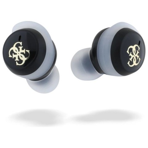 Słuchawki Bluetooth Guess Iridescent 4G Printed Logo TWS + stacja dokująca - czarne Słuchawki Bluetooth Guess Iridescent 4G Printed Logo TWS + stacja dokująca - czarne