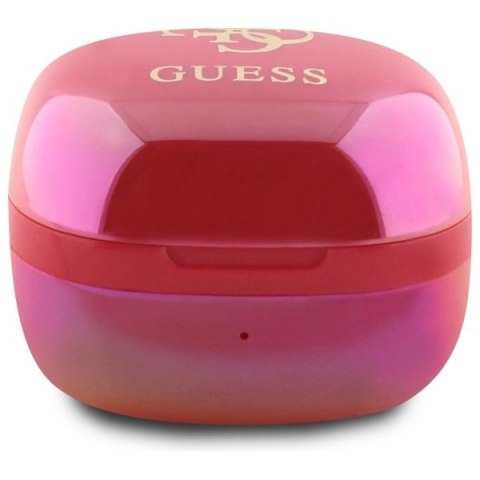 Słuchawki Bluetooth Guess Iridescent 4G Printed Logo TWS + stacja dokująca - fuksja Słuchawki Bluetooth Guess Iridescent 4G Printed Logo TWS + stacja dokująca - fuksja