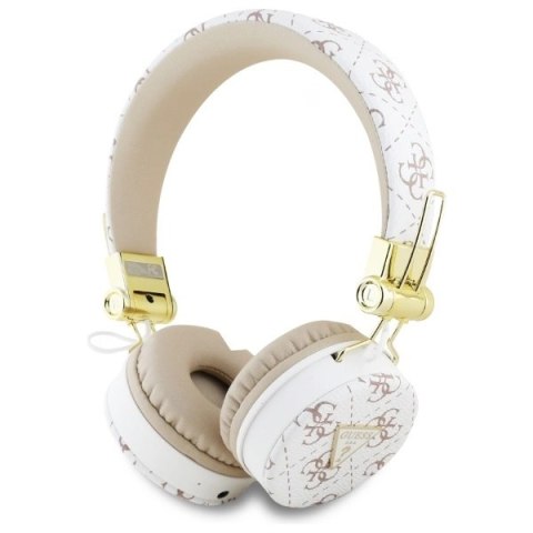 Słuchawki nauszne Bluetooth Guess 4G Triangle Round Shape ENC - białe Słuchawki nauszne Bluetooth Guess 4G Triangle Round Shape ENC - białe
