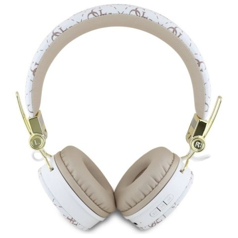 Słuchawki nauszne Bluetooth Guess 4G Triangle Round Shape ENC - białe Słuchawki nauszne Bluetooth Guess 4G Triangle Round Shape ENC - białe