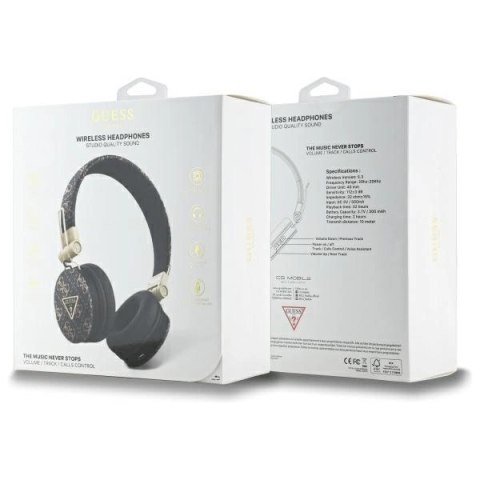 Słuchawki nauszne Bluetooth Guess 4G Triangle Round Shape ENC - czarne
