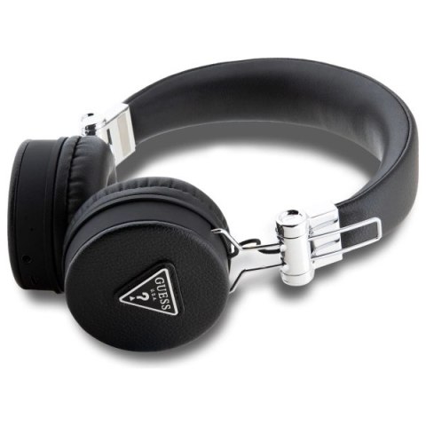 Słuchawki nauszne Bluetooth Guess Grained Classic Round Shape ENC - czarne Słuchawki nauszne Bluetooth Guess Grained Classic Round Shape ENC - czarne