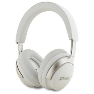 Słuchawki nauszne Bluetooth Guess Metal Script Logo ANC - beżowe