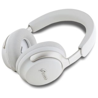 Słuchawki nauszne Bluetooth Guess Metal Script Logo ANC - beżowe