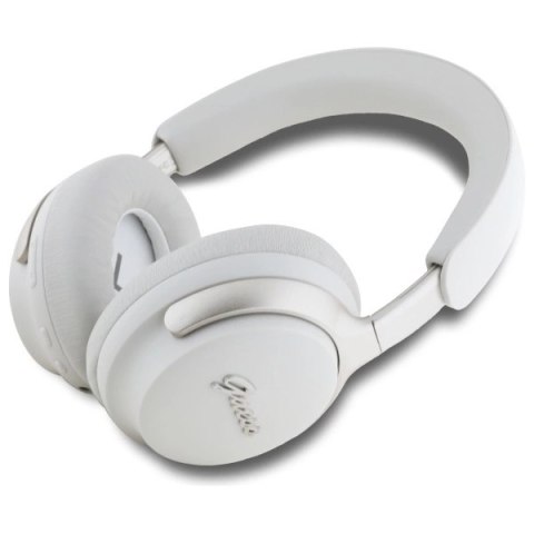 Słuchawki nauszne Bluetooth Guess Metal Script Logo ANC - beżowe Słuchawki nauszne Bluetooth Guess Metal Script Logo ANC - beżowe