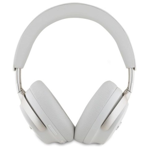 Słuchawki nauszne Bluetooth Guess Metal Script Logo ANC - beżowe Słuchawki nauszne Bluetooth Guess Metal Script Logo ANC - beżowe