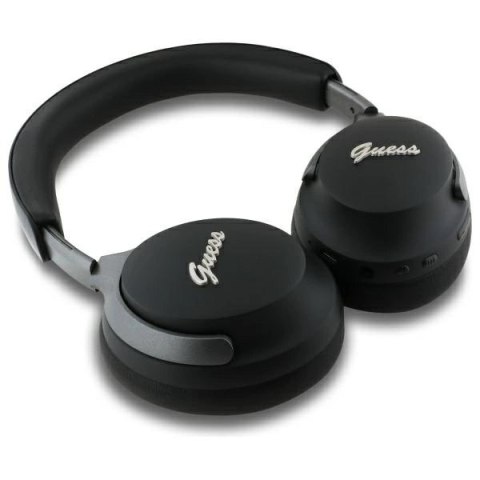 Słuchawki nauszne Bluetooth Guess Metal Script Logo ANC - czarne Słuchawki nauszne Bluetooth Guess Metal Script Logo ANC - czarne