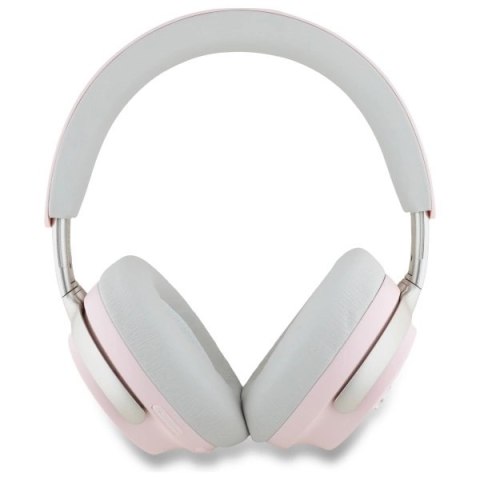 Słuchawki nauszne Bluetooth Guess Metal Script Logo ANC/ENC - różowe