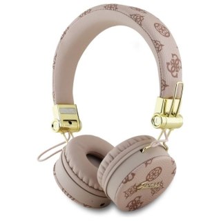 Słuchawki nauszne Bluetooth Guess Peony Script Round Shape ENC - brązowe