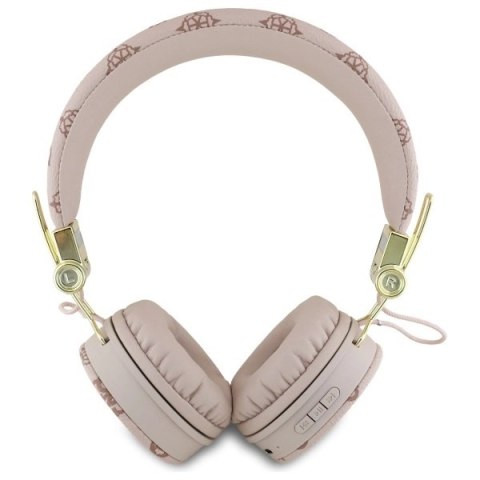 Słuchawki nauszne Bluetooth Guess Peony Script Round Shape ENC - brązowe