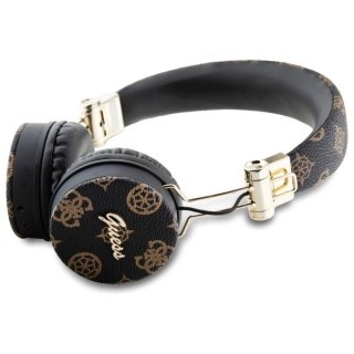 Słuchawki nauszne Bluetooth Guess Peony Script Round Shape ENC - czarne