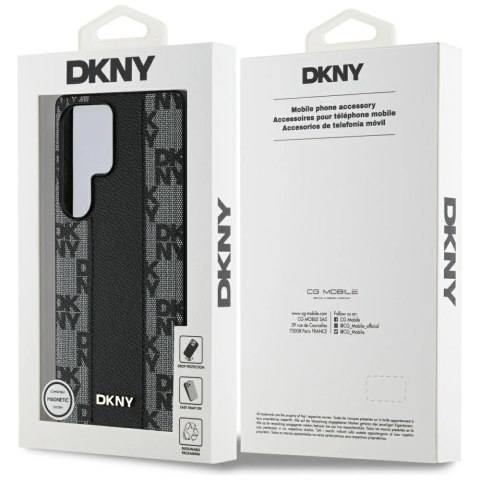 Etui DKNY Leather Checkered Pattern MagSafe do Samsung Galaxy S25 Ultra czarny