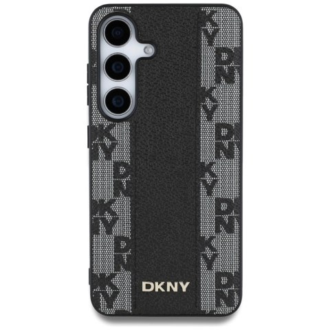 Etui DKNY Leather Checkered Pattern MagSafe do Samsung Galaxy S25 czarny
