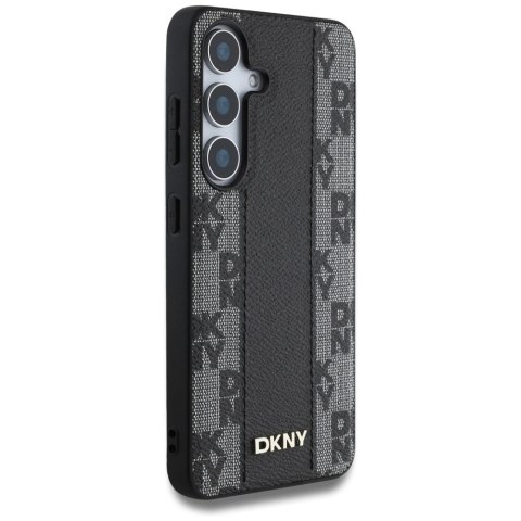 Etui DKNY Leather Checkered Pattern MagSafe do Samsung Galaxy S25 czarny