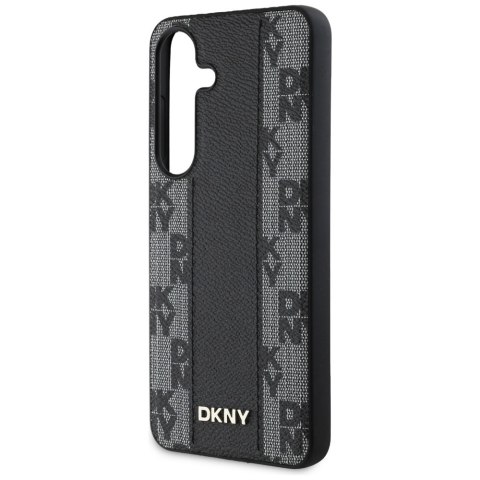 Etui DKNY Leather Checkered Pattern MagSafe do Samsung Galaxy S25 czarny