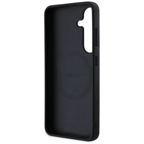 Etui DKNY Leather Checkered Pattern MagSafe do Samsung Galaxy S25 czarny