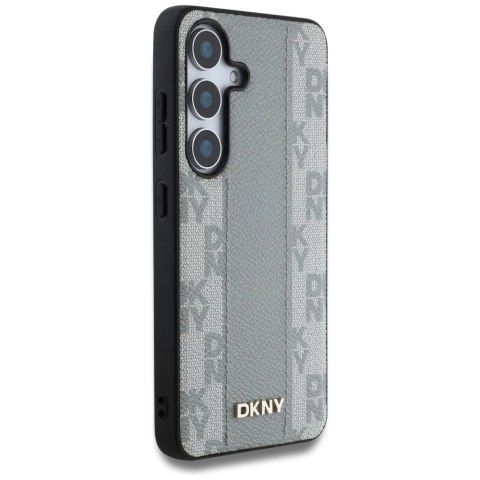 Etui DKNY Leather Checkered Pattern MagSafe do Samsung Galaxy S25 taupe Etui DKNY Leather Checkered Pattern MagSafe do Samsung Galaxy S25 taupe