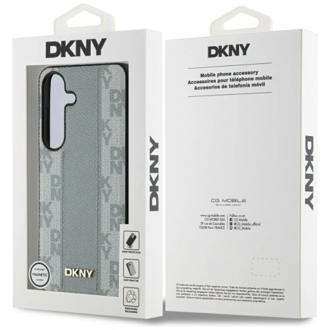 Etui DKNY Leather Checkered Pattern MagSafe do Samsung Galaxy S25 taupe Etui DKNY Leather Checkered Pattern MagSafe do Samsung Galaxy S25 taupe