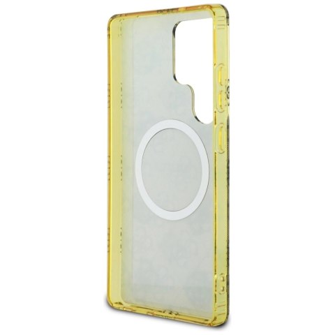 Etui Guess 4G Background Gold Electroplated Peony Pattern MagSafe do Samsung Galaxy S25 Ultra brązowy Etui Guess 4G Background Gold Electroplated Peony Pattern MagSafe do Samsung Galaxy S25 Ultra brązowy