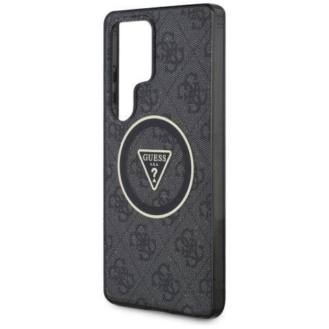 Etui Guess 4G Glitter Triangle Buttons MagSafe do Samsung Galaxy S25 Ultra czarny Etui Guess 4G Glitter Triangle Buttons MagSafe do Samsung Galaxy S25 Ultra czarny