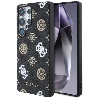 Etui Guess 4G Printed Colored Peony Pattern MagSafe do Samsung Galaxy S25 Ultra czarny