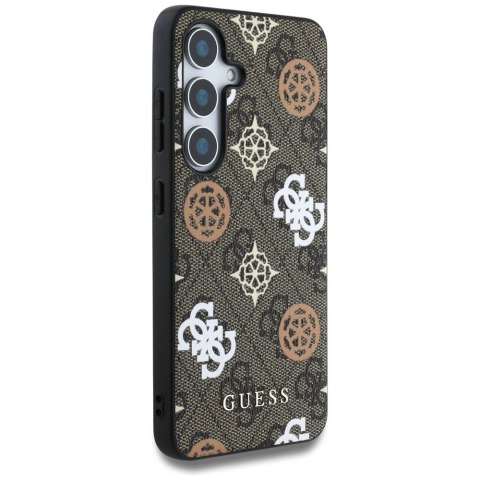 Etui Guess 4G Printed Colored Peony Pattern MagSafe do Samsung Galaxy S25 brązowy Etui Guess 4G Printed Colored Peony Pattern MagSafe do Samsung Galaxy S25 brązowy