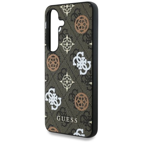 Etui Guess 4G Printed Colored Peony Pattern MagSafe do Samsung Galaxy S25 brązowy Etui Guess 4G Printed Colored Peony Pattern MagSafe do Samsung Galaxy S25 brązowy
