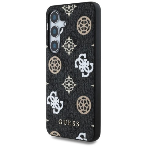 Etui Guess 4G Printed Colored Peony Pattern MagSafe do Samsung Galaxy S25 czarny Etui Guess 4G Printed Colored Peony Pattern MagSafe do Samsung Galaxy S25 czarny