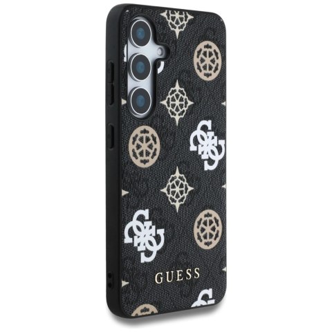 Etui Guess 4G Printed Colored Peony Pattern MagSafe do Samsung Galaxy S25 czarny Etui Guess 4G Printed Colored Peony Pattern MagSafe do Samsung Galaxy S25 czarny