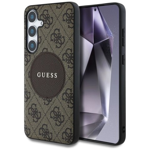 Etui Guess 4G Round Patch Classic Logo MagSafe do Samsung Galaxy S25 Plus brązowy Etui Guess 4G Round Patch Classic Logo MagSafe do Samsung Galaxy S25 Plus brązowy