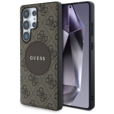 Etui Guess 4G Round Patch Classic Logo MagSafe do Samsung Galaxy S25 Ultra brązowy Etui Guess 4G Round Patch Classic Logo MagSafe do Samsung Galaxy S25 Ultra brązowy