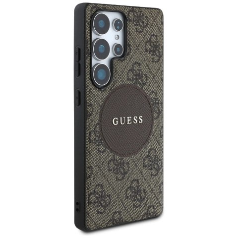 Etui Guess 4G Round Patch Classic Logo MagSafe do Samsung Galaxy S25 Ultra brązowy Etui Guess 4G Round Patch Classic Logo MagSafe do Samsung Galaxy S25 Ultra brązowy