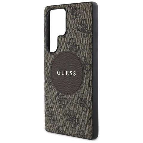 Etui Guess 4G Round Patch Classic Logo MagSafe do Samsung Galaxy S25 Ultra brązowy Etui Guess 4G Round Patch Classic Logo MagSafe do Samsung Galaxy S25 Ultra brązowy