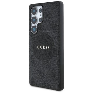 Etui Guess 4G Round Patch Classic Logo MagSafe do Samsung Galaxy S25 Ultra czarny
