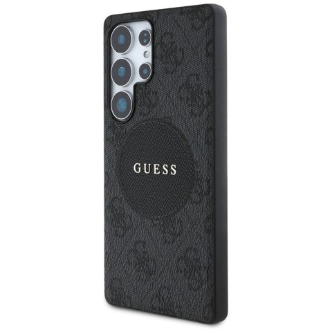 Etui Guess 4G Round Patch Classic Logo MagSafe do Samsung Galaxy S25 Ultra czarny