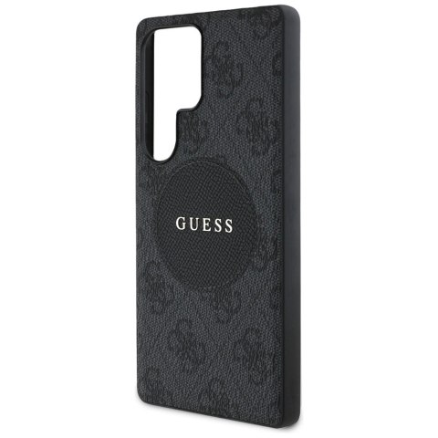 Etui Guess 4G Round Patch Classic Logo MagSafe do Samsung Galaxy S25 Ultra czarny