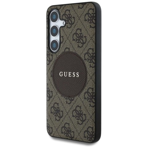 Etui Guess 4G Round Patch Classic Logo MagSafe do Samsung Galaxy S25 brązowy Etui Guess 4G Round Patch Classic Logo MagSafe do Samsung Galaxy S25 brązowy