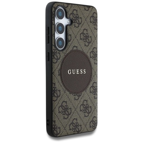 Etui Guess 4G Round Patch Classic Logo MagSafe do Samsung Galaxy S25 brązowy Etui Guess 4G Round Patch Classic Logo MagSafe do Samsung Galaxy S25 brązowy