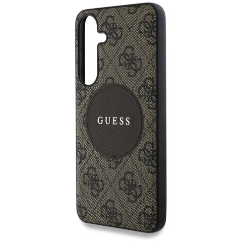 Etui Guess 4G Round Patch Classic Logo MagSafe do Samsung Galaxy S25 brązowy Etui Guess 4G Round Patch Classic Logo MagSafe do Samsung Galaxy S25 brązowy