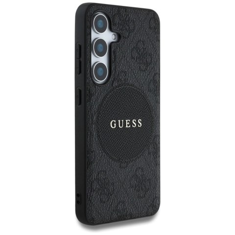 Etui Guess 4G Round Patch Classic Logo MagSafe do Samsung Galaxy S25 czarny