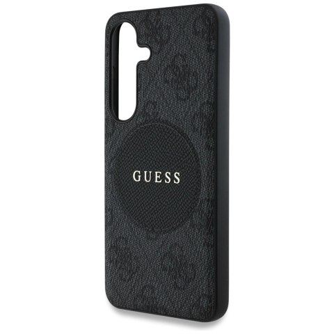 Etui Guess 4G Round Patch Classic Logo MagSafe do Samsung Galaxy S25 czarny